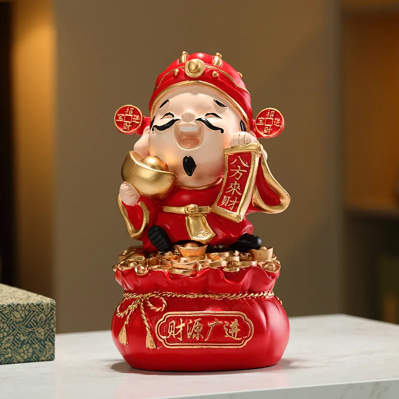 Creative God of Wealth ornament, store financial resources, housewarming opening gifts,entrance office desktop