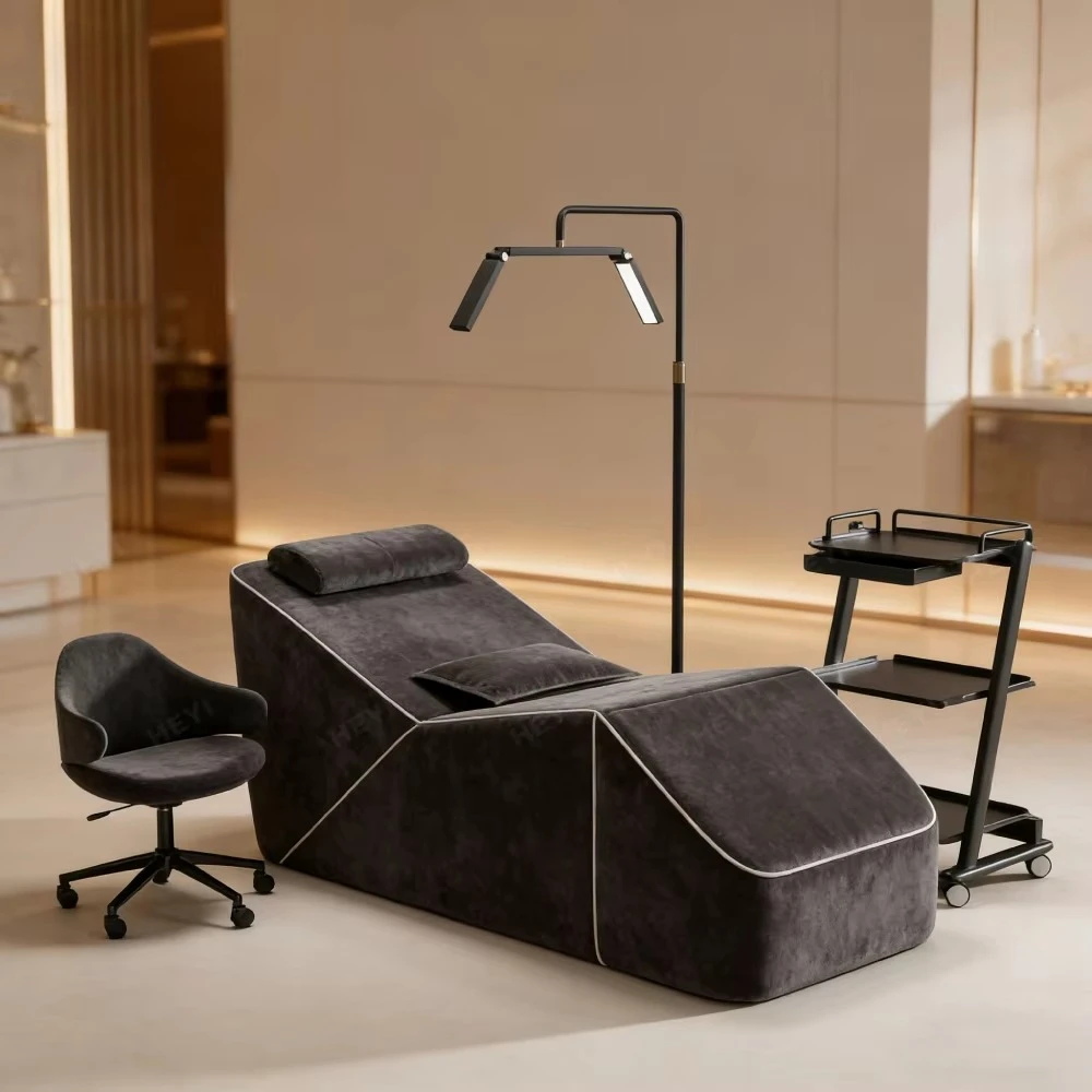 

Кушетка для наращивания ресниц и бровей с регулируемым подголовником, современный дизайн, для салонов красоты и больниц