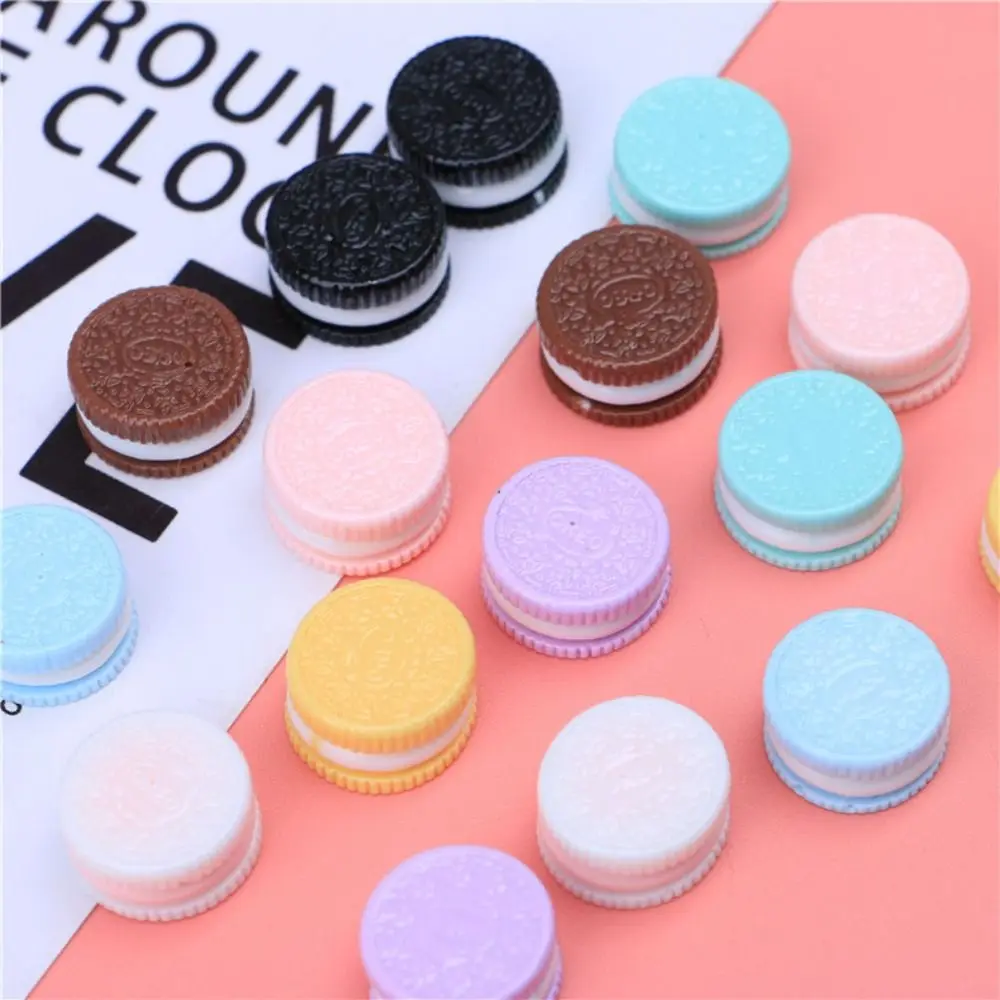 20pcs Simulated Biscuit Resin Slime Charms Cream Gel Bottle Sticker for Croc Shoes Accessories Scrapbooking Hair Clip