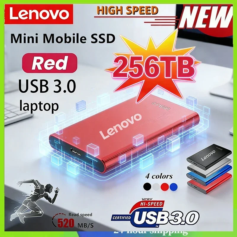 

Портативный SSD-накопитель Lenovo 256 ТБ, высокоскоростной SSD на 2 ТБ, внешний жесткий диск на 8 ТБ, массовое хранилище данных, интерфейс USB 3.0, накопитель для ноутбуков и компьютеров