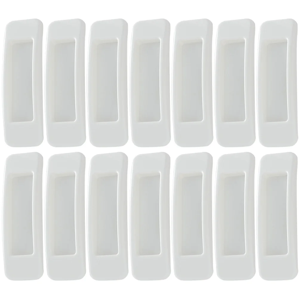 

20pcs 20 White Drawer Handles Self Adhesive Cabinet Rectangle Pulls Door Knobs Stick Sliding Door Pulls Adhesive Handle