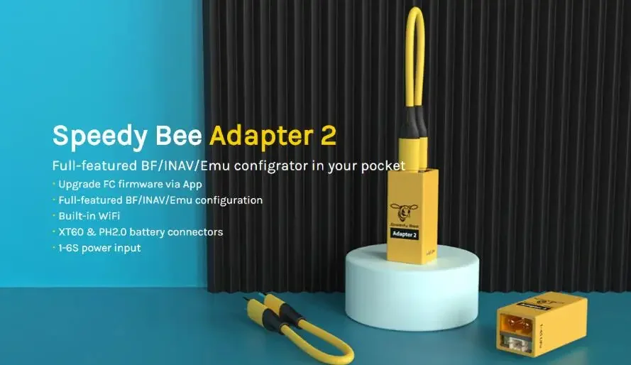 Speedybee Bluetooth Adapter 2 WiFi 1-6S Power Input Upgrade FC Firmware Full-Feature BF/iNav Configuration Adapter2