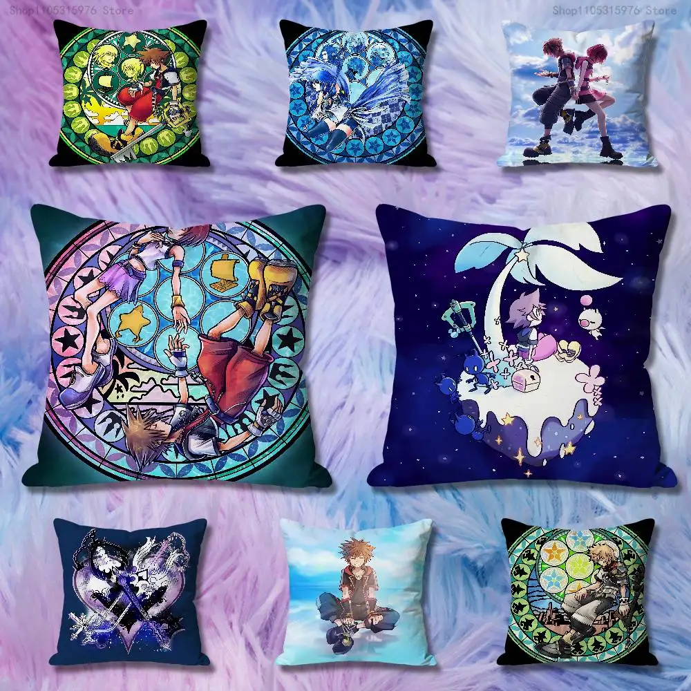 

Наволочка с принтом K-Kingdom H-Hearts Game Anime Celebrity Merchandise, универсальная, для дивана, автомобиля, офиса, декоративная, защитная