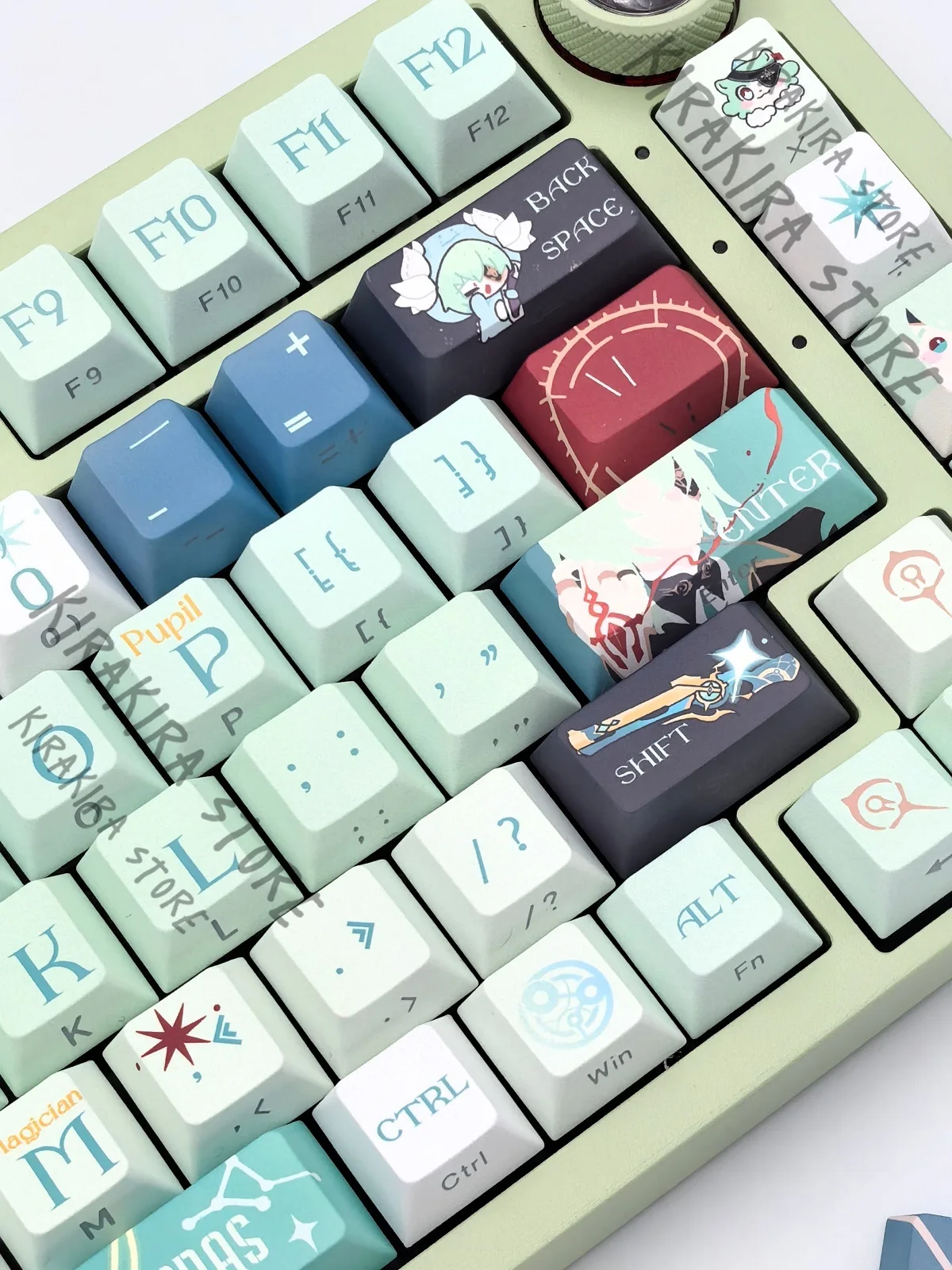 Honkai: Star Rail Anaxa Keycap Мультфильм Аниме Косплей Kforce Колпачки для клавиш Механическая клавиатура Коллекционное издание персонажа
