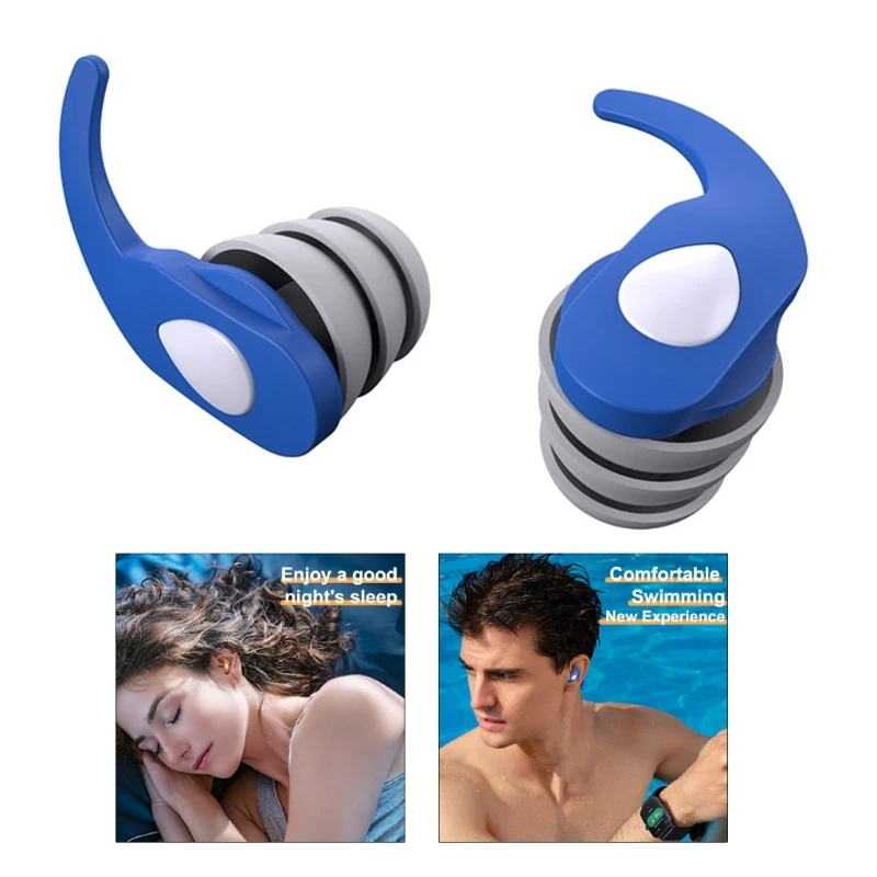 

1 Pair Ear Plugs Noise Cancelling Soft Silicone for Sleep Sound Blocking Reusable Noise Reduction Silicone Ear Protector