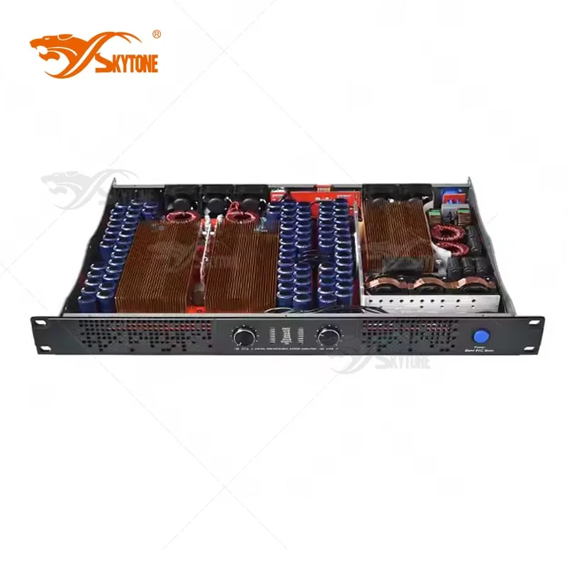 HQ48 2X4800W 1U แอมพลิฟายเออร์ดิจิตอลกำลังขับสูงสำหรับลำโพงเวที แรงดันไฟฟ้ากว้าง 90V-265V ระดับมืออาชีพ