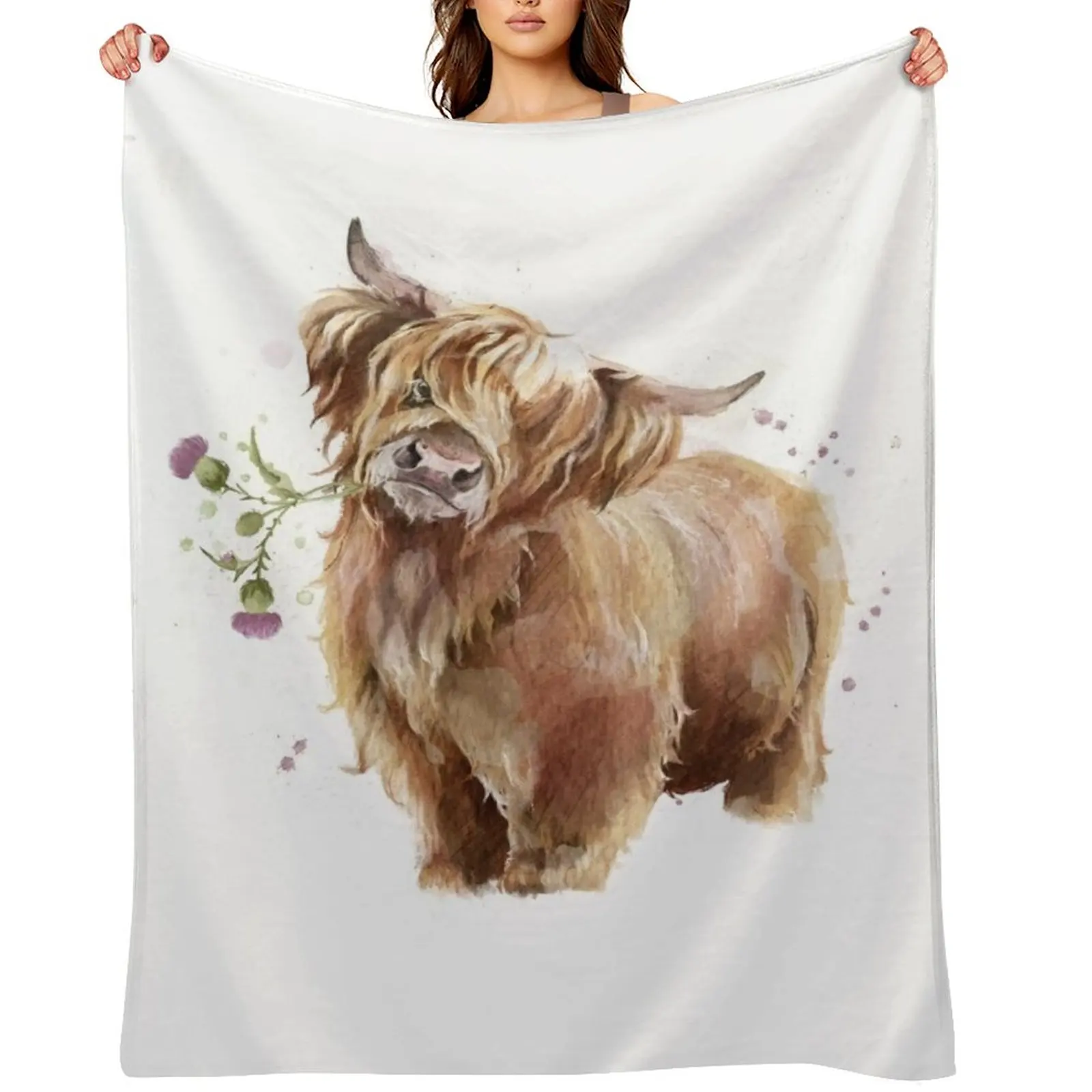 

Highland Cow Throw Blanket Retros Luxury blankets and throws Large Blankets