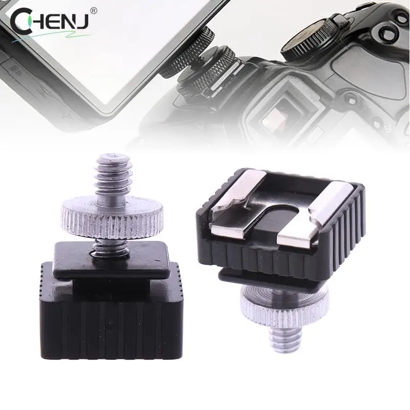 New 1 Set Metal Flash Hot Shoe Mount Adapter To 1/4\