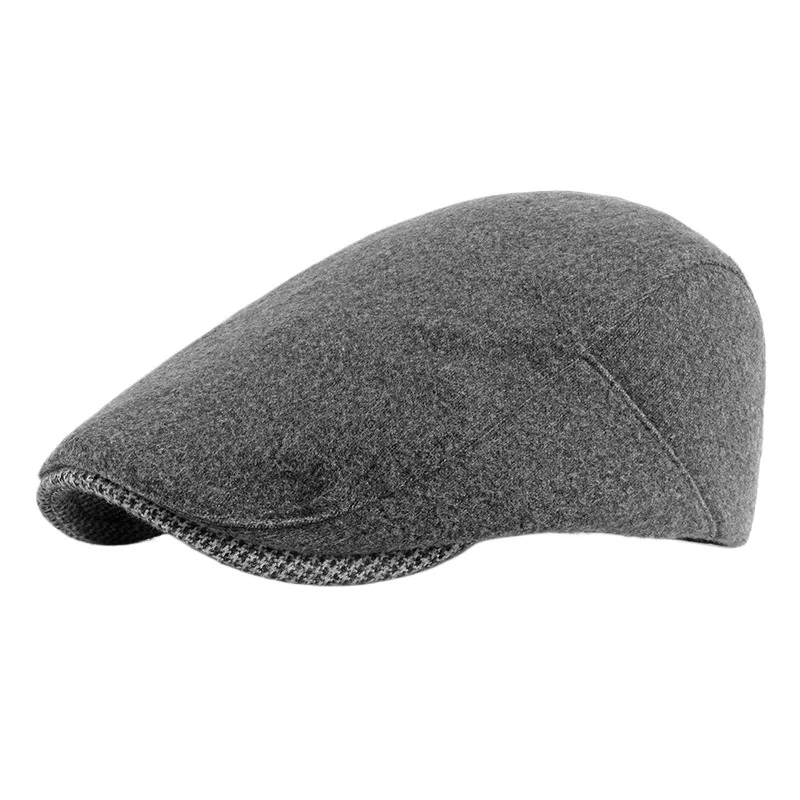 

2020 Autumn And Winter New Peaked Cap Men's British Retro Simple Light Board Beret Women's Casual Advance Hats Woolen Hat