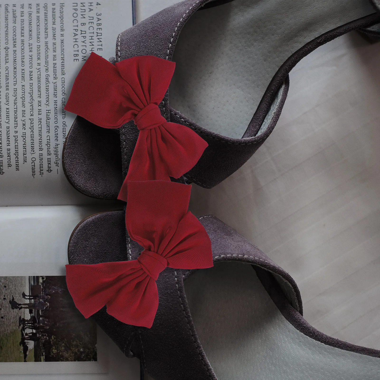 Vintage Shoe Clips Bow Decorative Accessories for Wedding, Bride, High Heel Pumps – 1 Pair