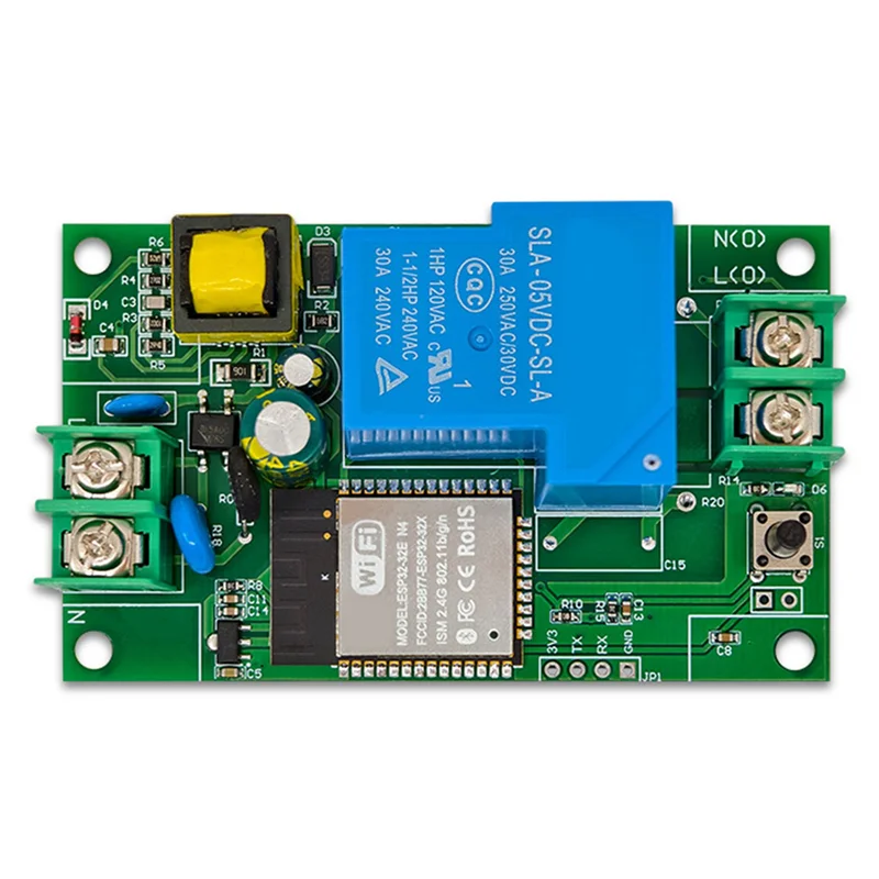 ABKL-ESP32 Relay Module Single Channel AC220V 30A Power Supply WIFI Bluetooth Development Board