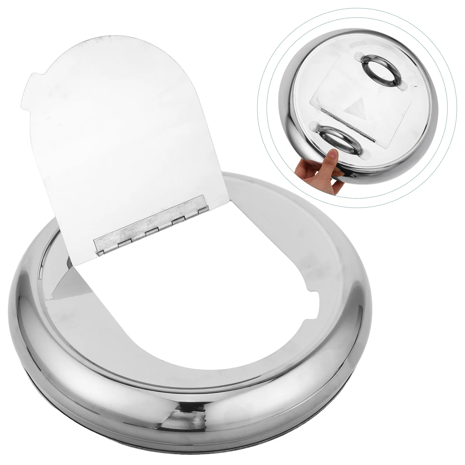 

Electric Commercial Soup Kettle Lid Stainless Steel Replacement Food Warmer Pot Cover for Buffet Restaurant Catering