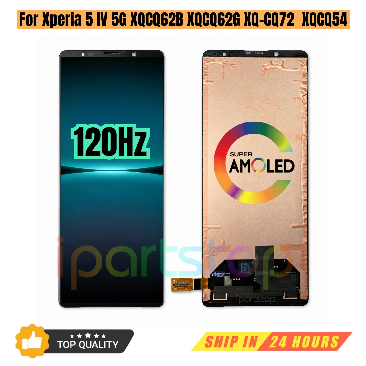 iParts Replacement Display for Sony Xperia 5 IV 5G XQCQ62B XQCQ62G XQ-CQ72  XQCQ54 120Hz OLED Touch Screen Assembly OEM Parts