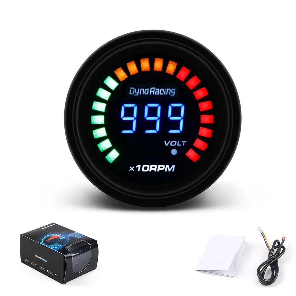 

​2" 52MM Digital Display Gauge 20 LED RPM Gauge Tachometer for 12V Car Tachometer