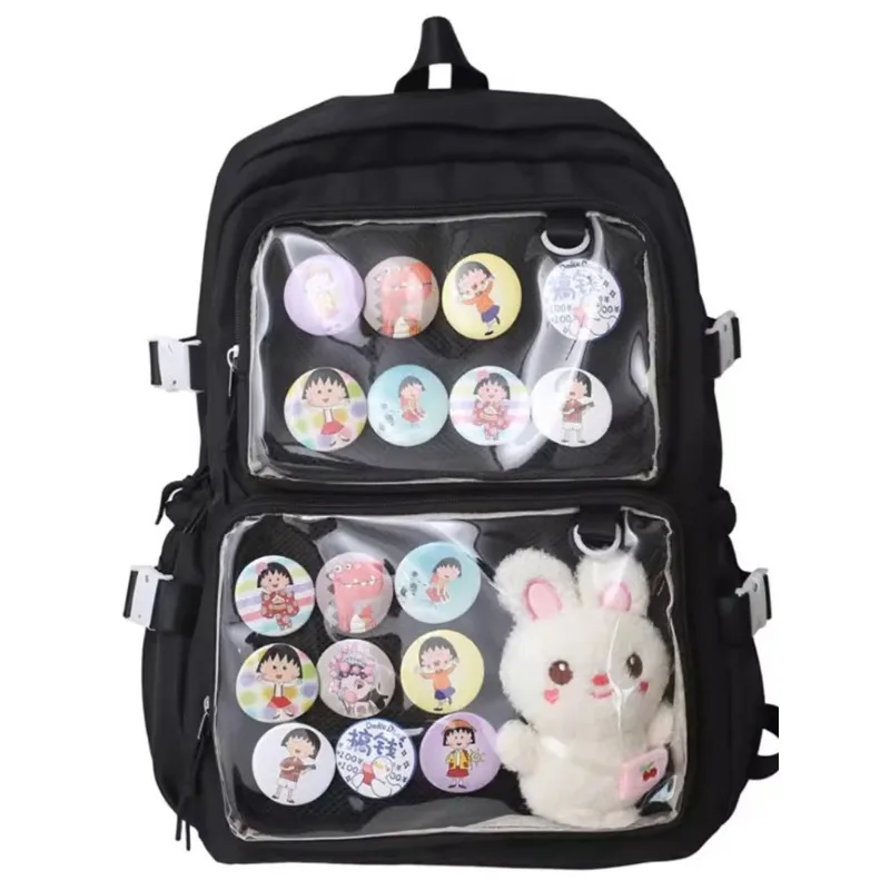 Japanese Kawaii Itabag Women New 2024 Transparent Backpack Women Large Capacity Ita Backpack School Bags For College Student JK