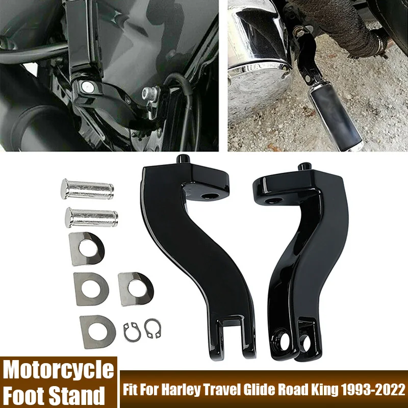 

Motorcycle Accessories High Quality Passenger Rear Foot Peg Mount Kit Bracket CNC For Harley Travel Glide Road King 1993-2022