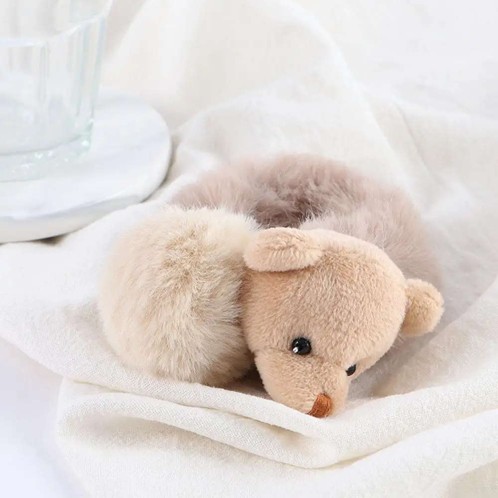 أزياء الفتيات Scrunchie جميل الدب مطاطا الشعر حبل الأربطة المطاطية إكسسوارات الشعر حامل ذيل حصان #2