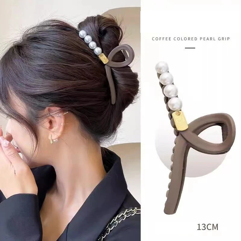 Vintage Korean Frosted Hair Clip Women's Premium Sense Large Hairwear Women 2024 New Updo Shark Clip Daily Girls Hair Jewelry