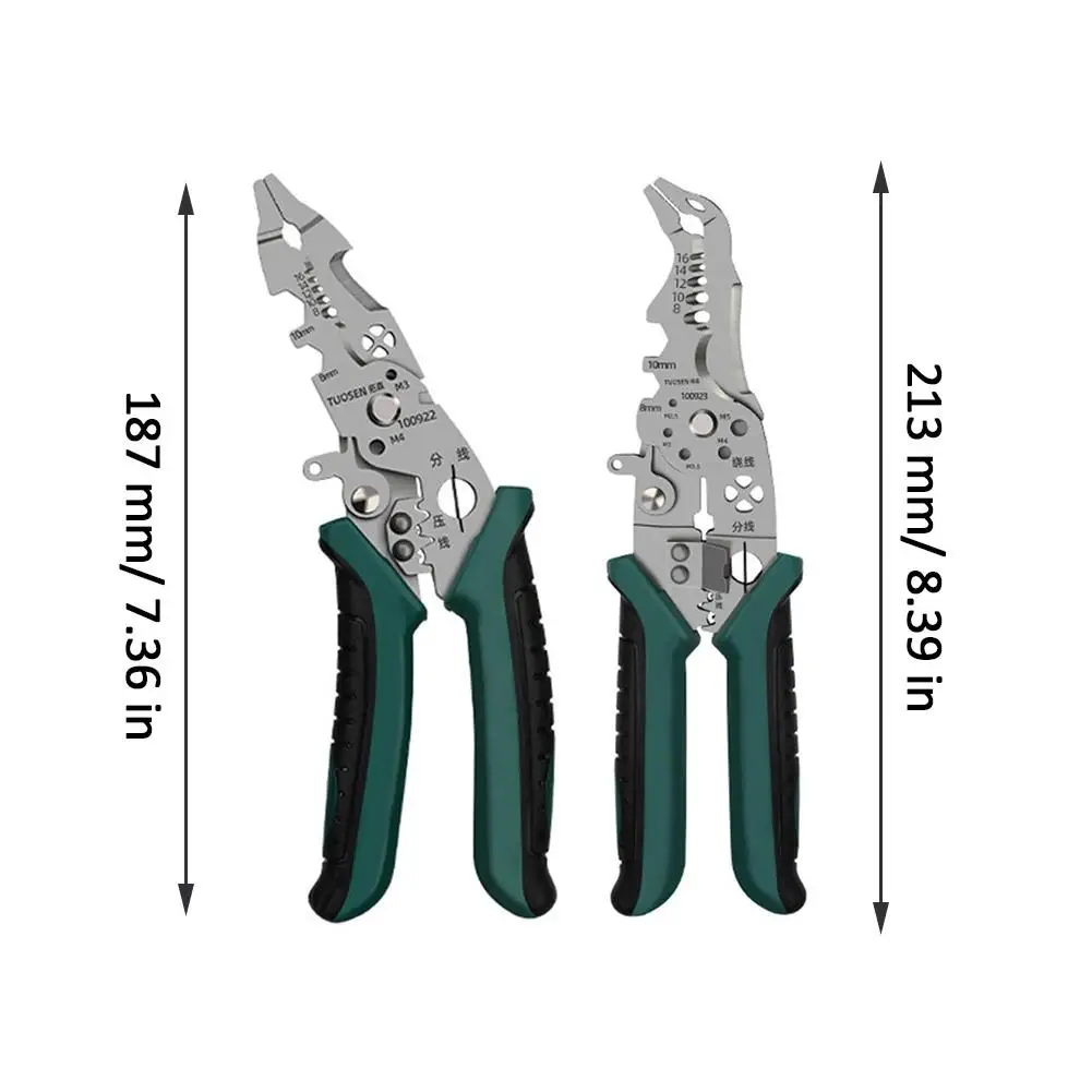 Crimper Cable Cutter Adjustable Automatic Wire Stripper Multifunctional Stripping Crimping Pliers Terminal Hand Tool