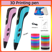 New 3D Printing Pen LCD Display Screen 0.7mm Diameter 1.75mm PLA Paiting DIY Drawing Birthday Christmas Gifts Children Toys