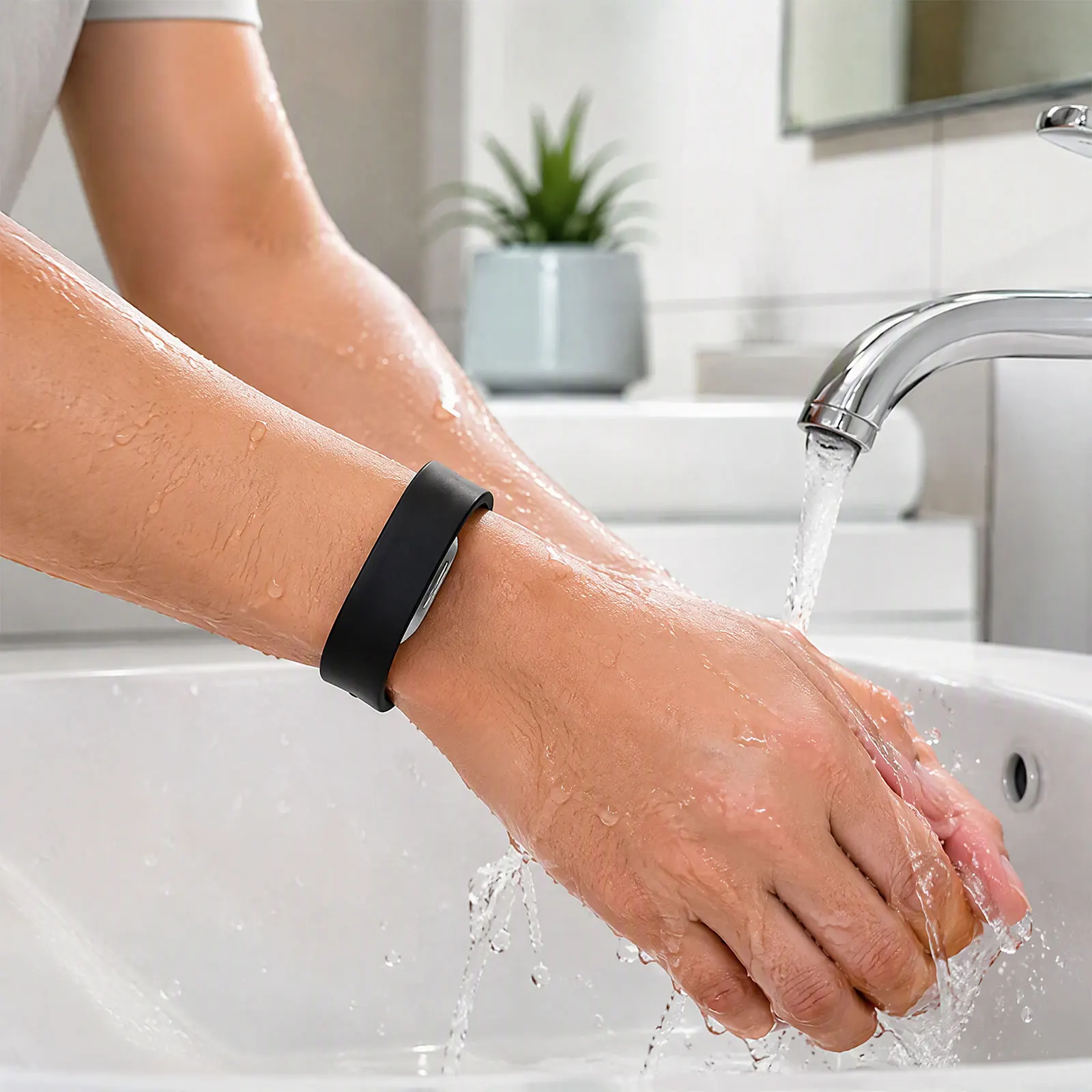 Adjustable Silicone Watch Strap for Hume Band 2.0 Soft Breathable Sport Replacement Wristband Sweat-Proof