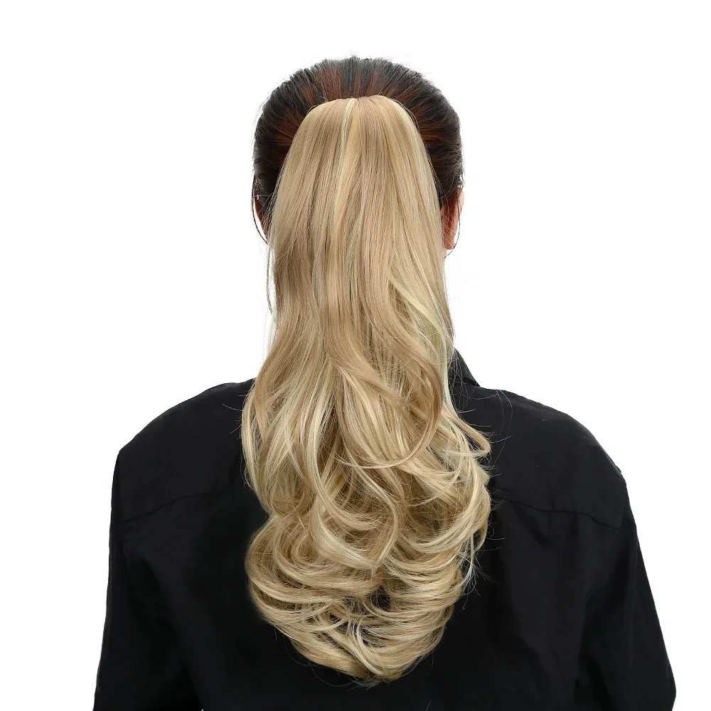 

AICKER 18" Synthetic Hair Pieces Ponytail Wigs Claw Clip In Ponytail Extensions Long Curly Ponytail Extensions Heat Resistan