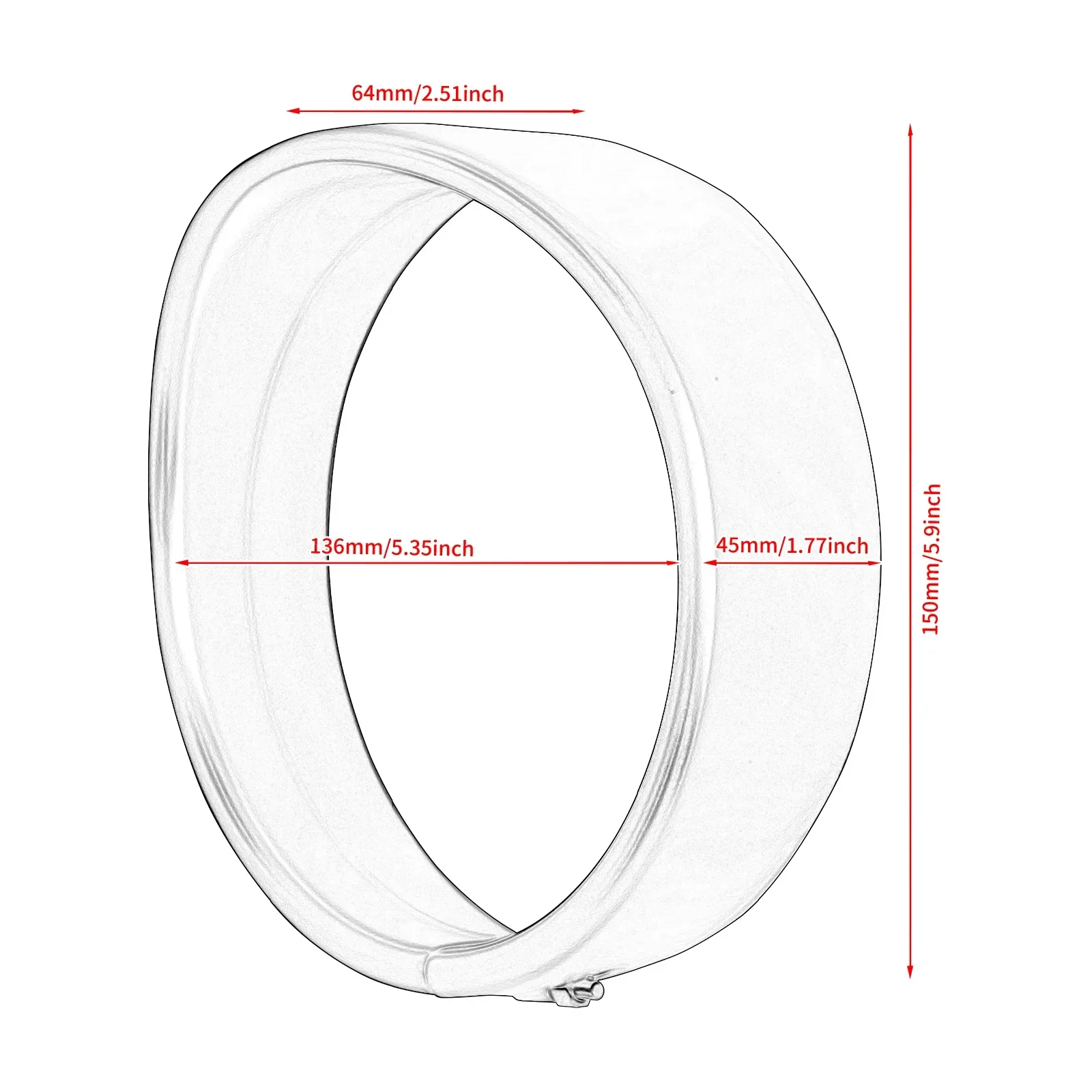 5.75" Motorcycle Headlight Decorate Trim Ring Visor Silver For Harley Sportster  883 1200 Dyna FXDB FXSE FXD Softail FXST FXSB - Image 6