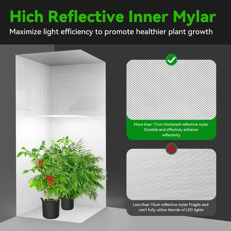 Hydroponic plant growth tent 600D Oxford cloth custom indoor tent
