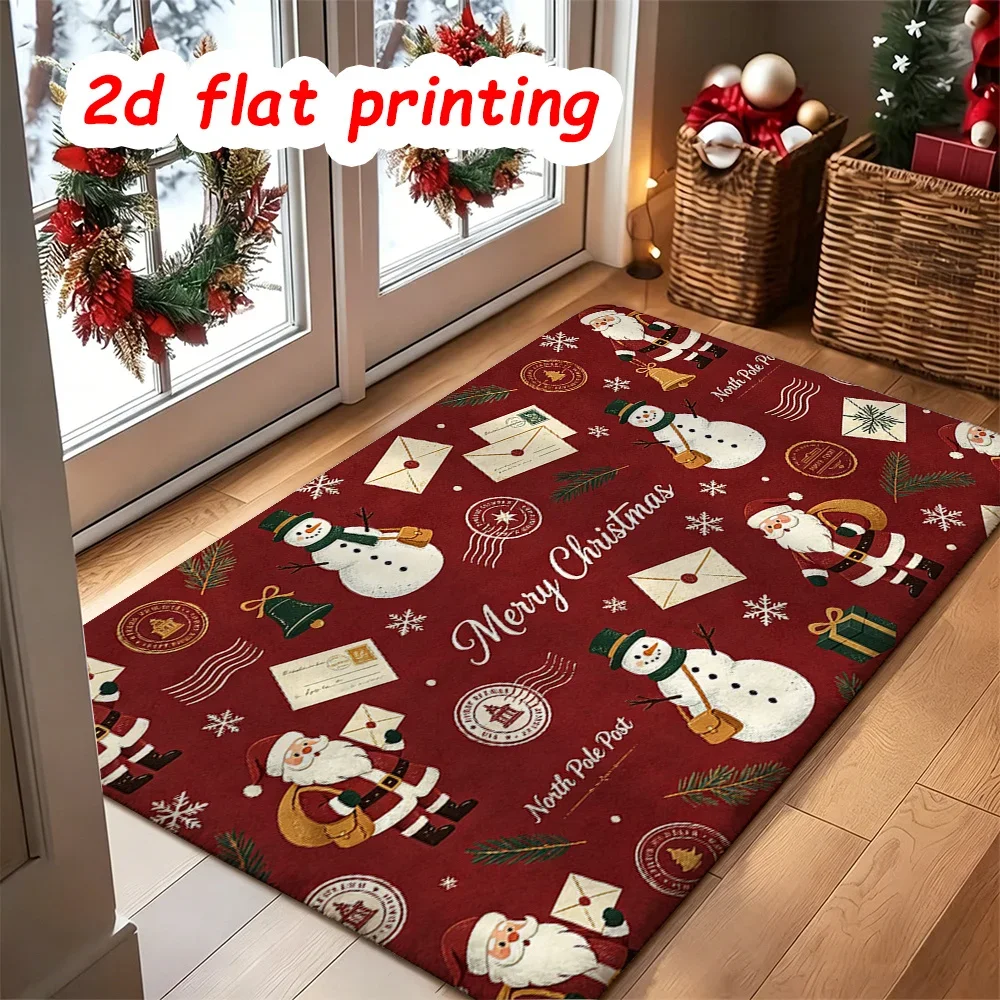 Luxury Vintage Royal Palace Welcome Rug Christmas Gramophone Floor Mat Oil Painting Winter Home Decor Area Rug Doormat