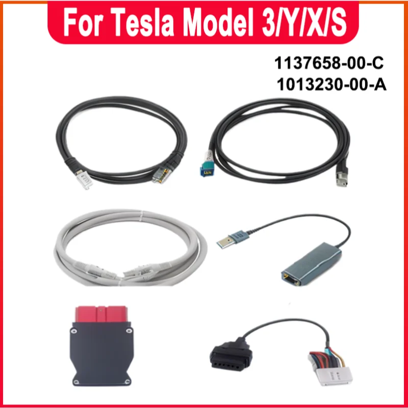

For Tesla Model 3 Y Model X S Ethernet For Diagnostic Service Cables Ethernet 1.5/2 Meter 1137658-00-C 1013230-00-A Accessories