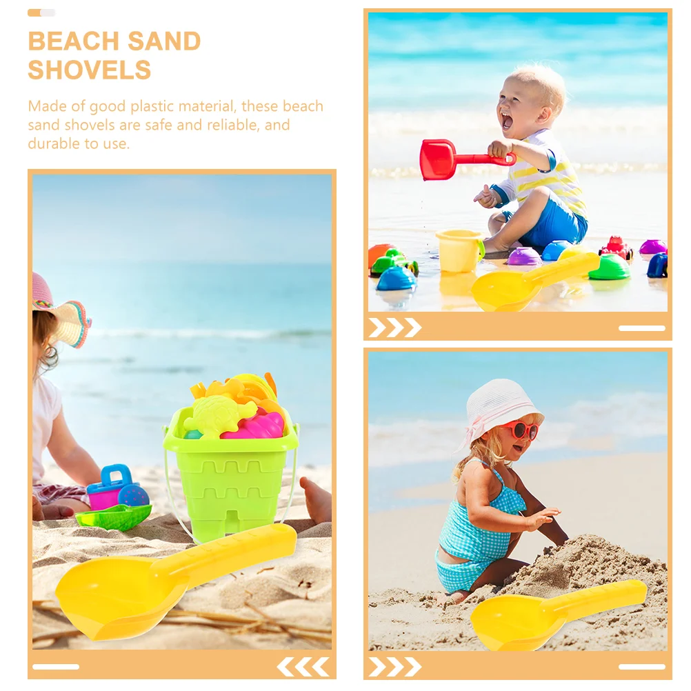 8pcs Sand Shovels with Handle Beach Scoop Spade Sand Tools Gardening Digging Bath Toy Beach Sand Shovels