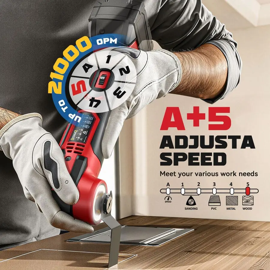 أداة متأرجحة متوافقة مع بطارية ميلووكي 18 فولت بدون بطارية، 21000 OPM أداة متعددة متأرجحة بدون فرش 18 فولت مع 6