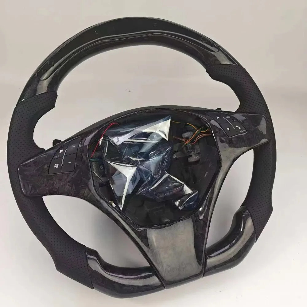 2010-2016 Romeo Juliet Giulietta Customized Leather Carbon Fiber Steering Wheel Flat Bottom Support & Top LED RPM Display