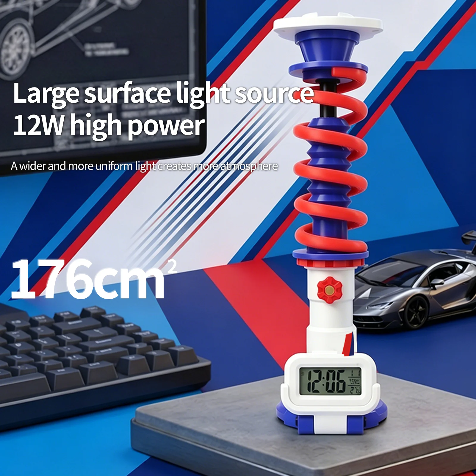 For BMW 3D Printed Personalized Damper Desk Lamp Shock Absorber Ambient Light Gaming Room Decor Best Gift For Men