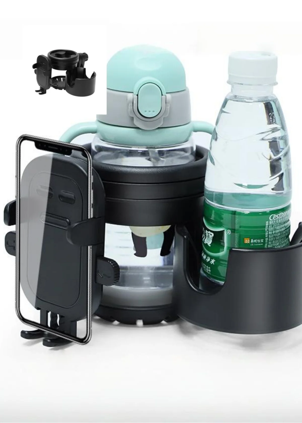 Stroller Water Cup Holder Shelf Baby Stroller Cup Holder Mobile Phone Holder Milk Tea Bottle Water Cup  Accessories