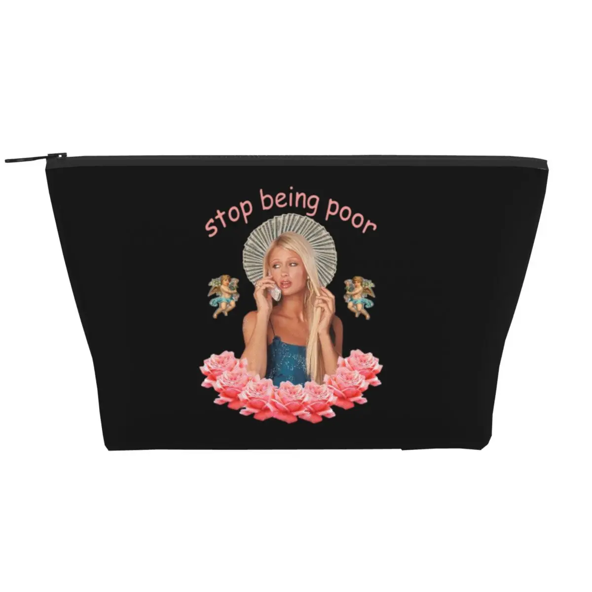 

Париж Хилтон «Stop Being Poor» косметичка для женщин косметички дорожная сумка для хранения туалетных принадлежностей органайзер Dopp Kit Box