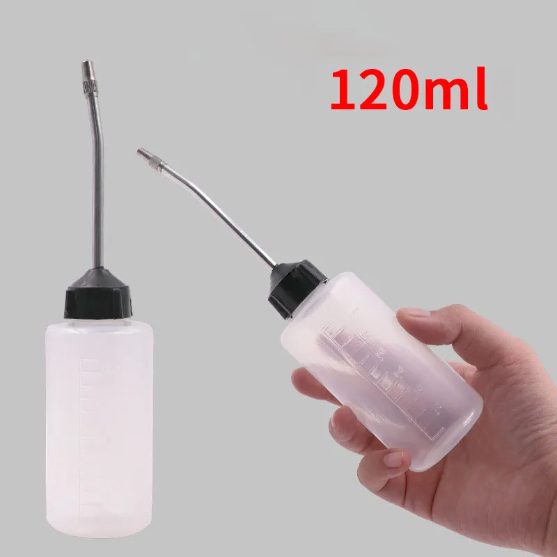 120ML Plastic Long Nozzle Storage Pot Sewing Machine Oil Bottle Iron Spout with Cap Oiler Oil Dispenser Sewing Accessories