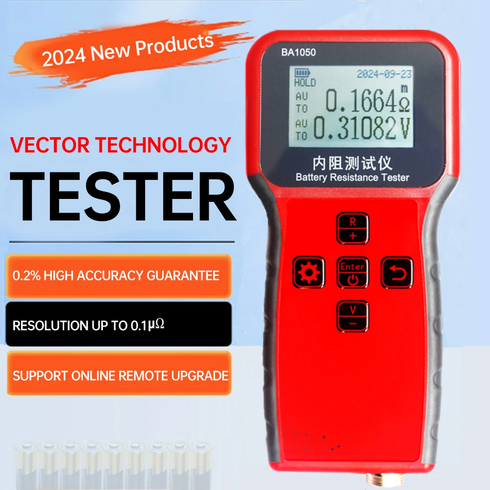 Portable Battery Voltage Internal Resistance Tester 32-Bit Kernel Controller High-Precision LiFePO4 18650 Battery Tester BA1050