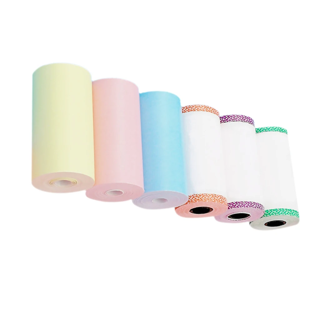 6 pcs Colorful Printing Colored Edges Copy Paper For Home Office School Use Compatible With Inkjet Printers Thermal Fax Machines