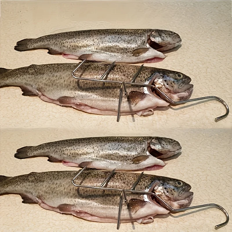 Hameçons pour fumer, hameçons de boucher en acier inoxydable pour poissons fumés chauds et froids, hameçons en S de qualité commerciale pour le durcissement de la viande et P