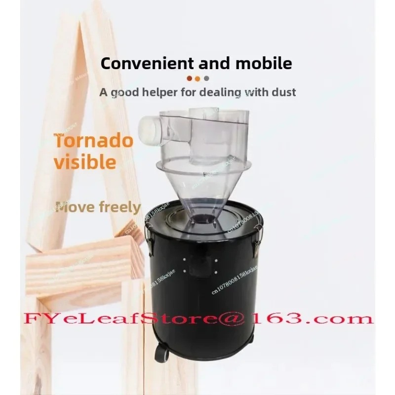 Separador de poeira ciclone com tanque de metal Separador ciclone de retrofit de 4" ABS para serviço de poeira com furo de 2" OD. Conector e mangueira