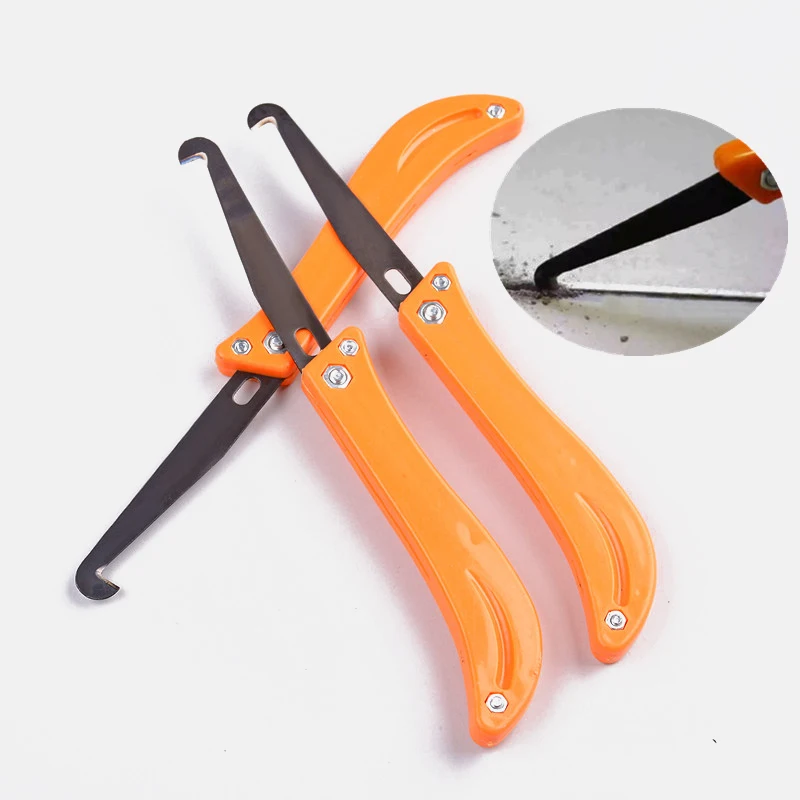 Herramienta profesional de reparación de huecos de azulejos, herramienta de mano de limpieza y eliminación de lechada, colgador de muescas, cuchillo