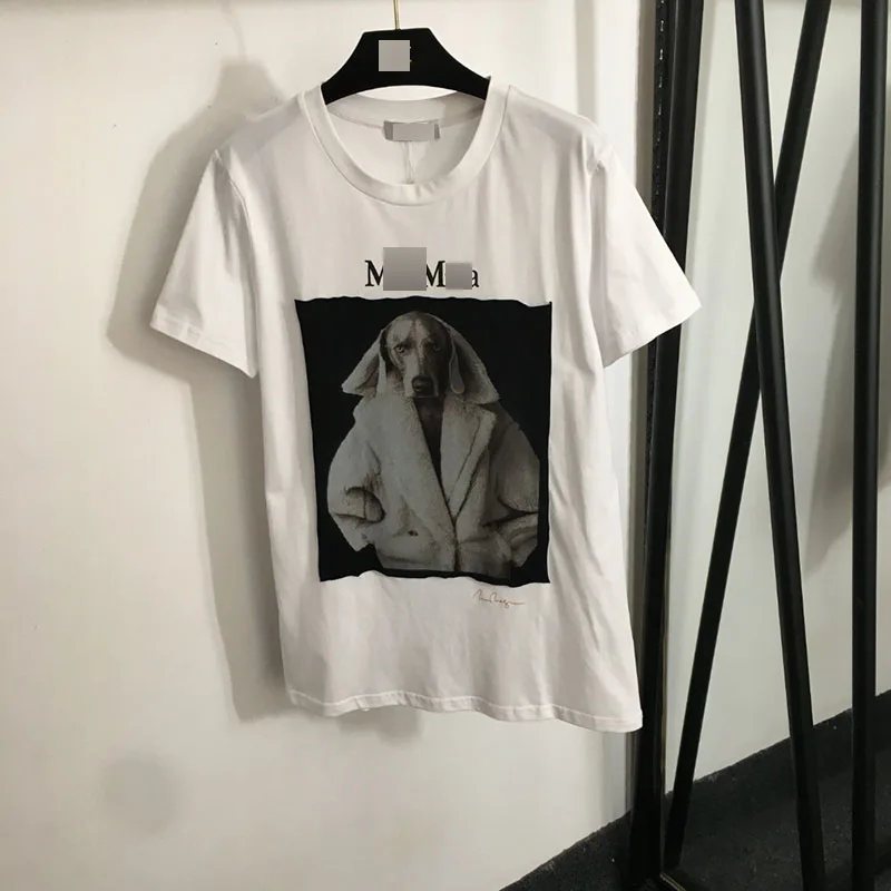 

Новый американский дизайн, весна-лето, охотничья собачья голова, лоскутная универсальная повседневная футболка из чистого хлопка Faion ort Sve