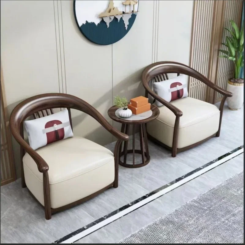 Sofa kursi santai tiga bagian gaya mewah ringan warna hitam emas Cina baru