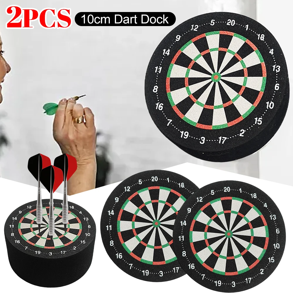2PCS Mini Dart Dock Dart Base Station 10cm Dartboard EVA Foam Soft Dart Stand for Outdoor Home Family Party Game Small Dart Dock