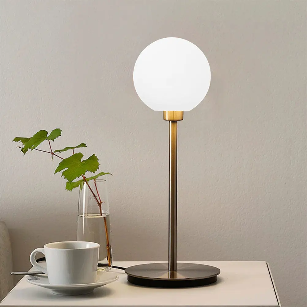 Milky White Frosted Glass Globe Lampshade Round Soft Light Diffuser for Living Room Dining Bedroom Ceiling Light Fixture