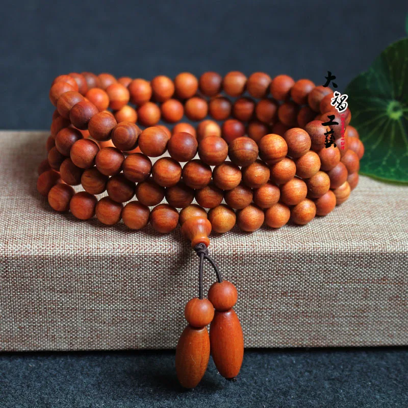 Factory direct sales High Transparent Blood Dragon Wooden Bracelet Buddha Beads Natural Handmade Ice Penetration2.0 1.8Beads Who