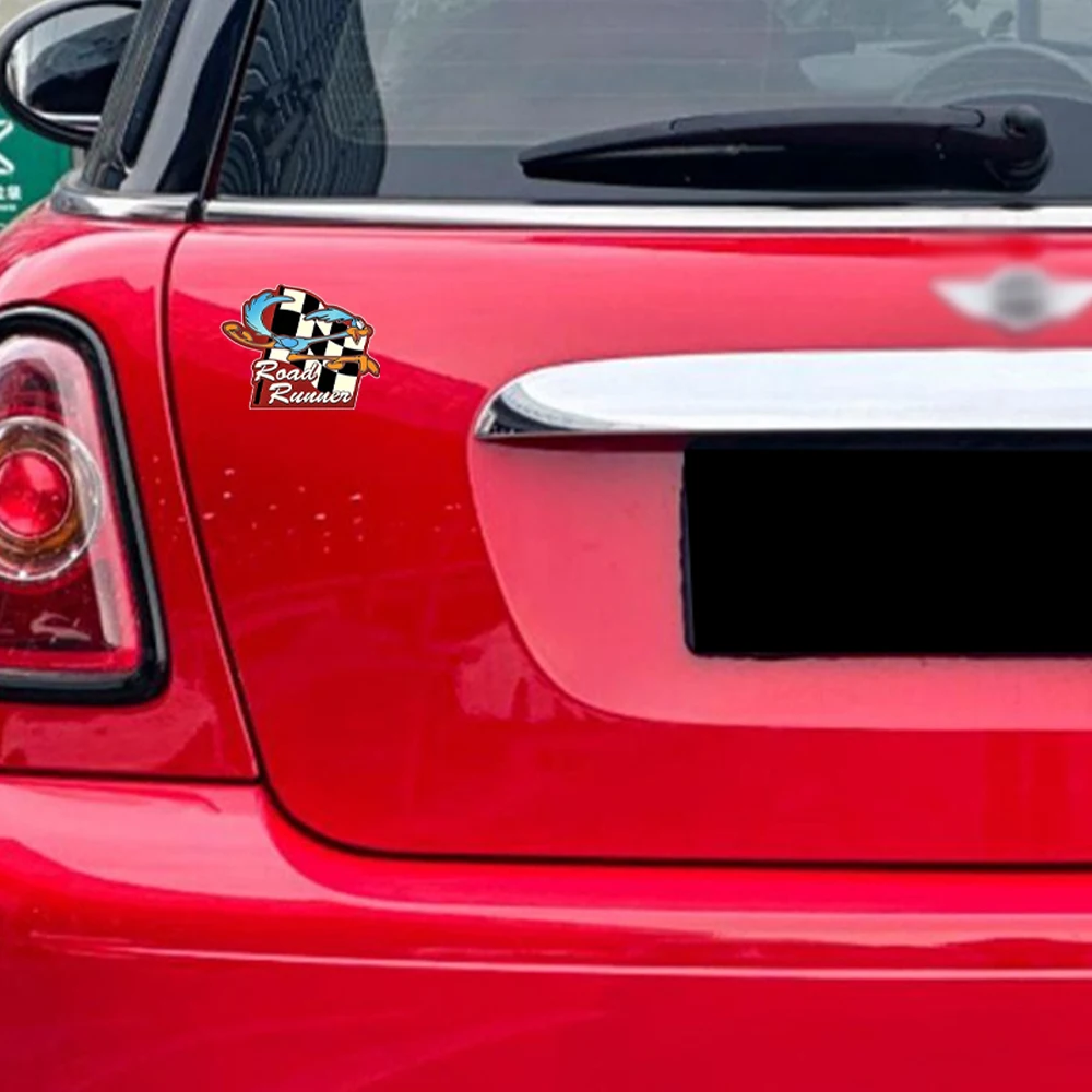 ملصق سيارة ROAD RUNNER Wile E. Coyote الأمريكي الكرتوني، دراجة نارية، سيارة، ATV، ملصق مقاوم للماء