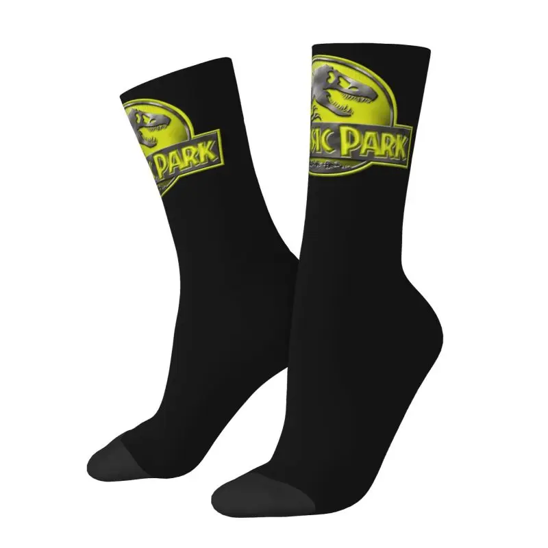 

Jurassic Park Men Women Crew Socks Unisex Fun Sci Fi Dinosaur Spring Summer Autumn Winter Dress Socks