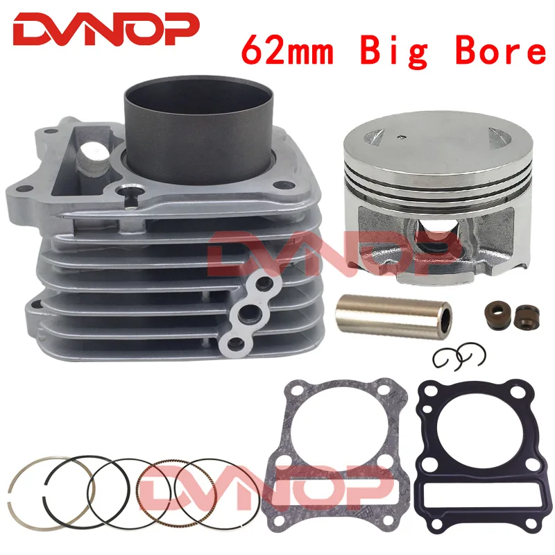 Cylinder motocyklowy 62mm Big Bore dla KEEWAY RKV125 RKS125 RKV RKS 125 Zestaw do przebudowy uszczelki tłoka cylindra EGR